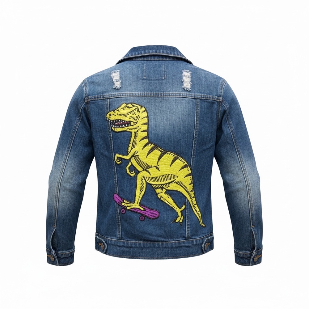LOLA + THE BOYS Dinosaur Patch Denim | Size 6 | Retail $78